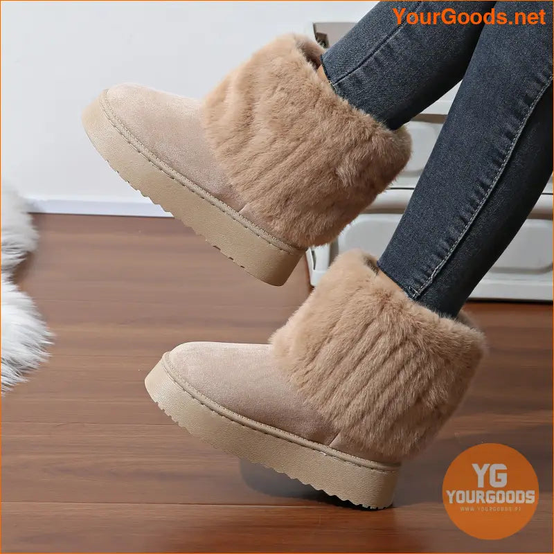 Cozy Womens Thermal NonSlip Winter Platform Boots - YourGoods Online Shop