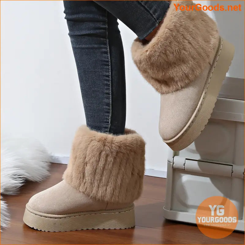 Cozy Womens Thermal NonSlip Winter Platform Boots - YourGoods Online Shop