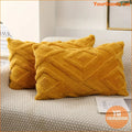 Cream White Snowflake Velvet Pillow Covers 2PCS - YourGoods Online Shop