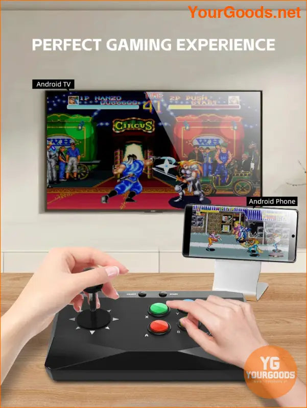 DATA FROG Y3 Arcade 4K Video Game Console with Game Arcade Keyboard Built-in 20000 Games Stick For PS1/FC/GBA Retro TV