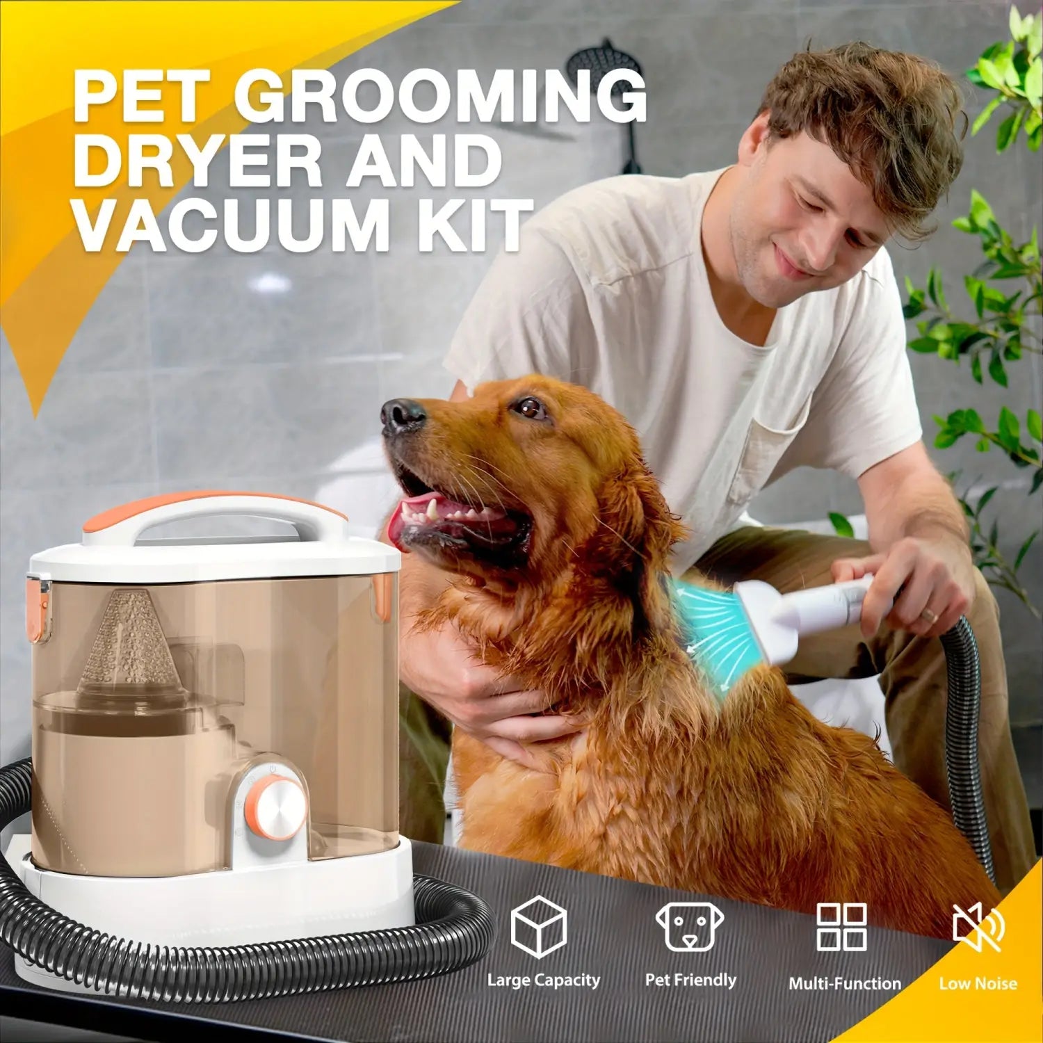 6 in 1 Pet Grooming Kit with Vacuum Dryer