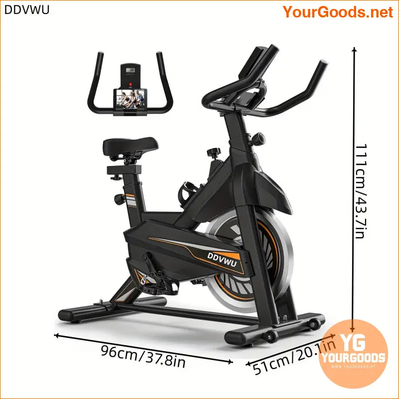 DDVWU Indoor Stationary Gym Bike BeltDrive Digital Display 350lbs Capacity - YourGoods Online Shop