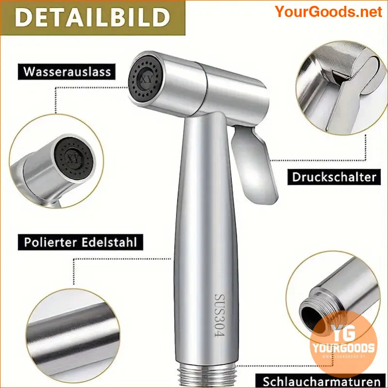 Deluxe 3Piece High Pressure Stainless Steel Shower Set - YourGoods Online Shop