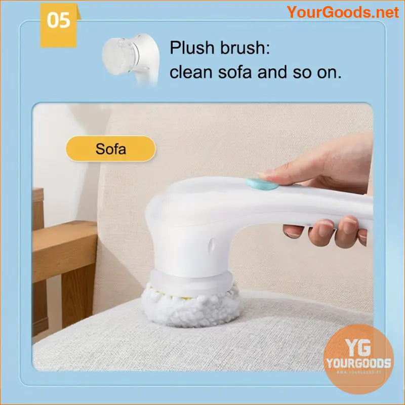 Deluxe Cordless Electric Spin Scrubber 5 Heads - YourGoods Online Shop