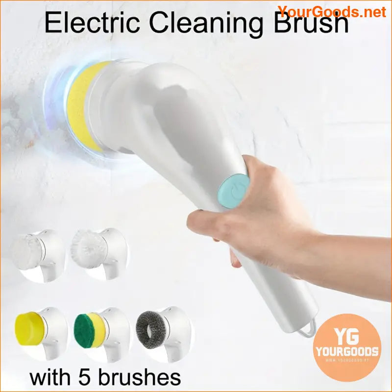 Deluxe Cordless Electric Spin Scrubber 5 Heads - YourGoods Online Shop