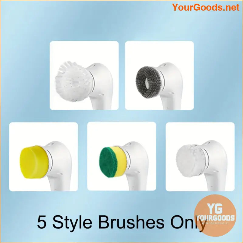 Deluxe Cordless Electric Spin Scrubber 5 Heads - YourGoods Online Shop