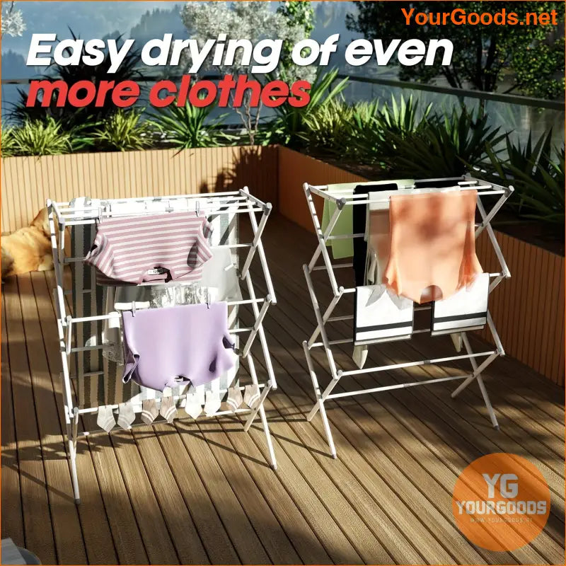 Deluxe Folding Clothes Drying Rack Portable Expandable Space Saving - YourGoods Online Shop