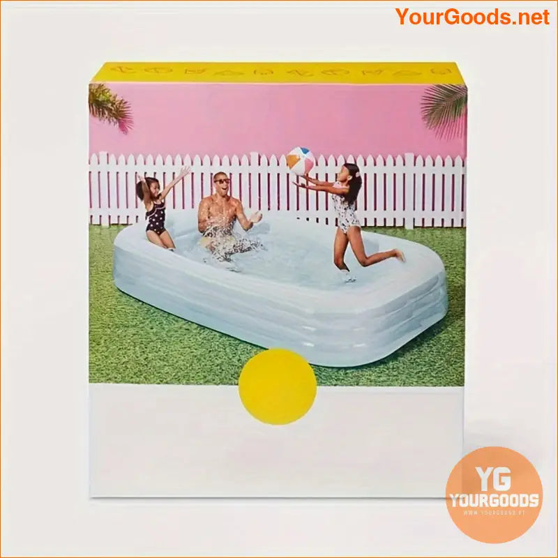 Deluxe Rectangular Blue Family Pool for Backyard Fun - YourGoods Online Shop