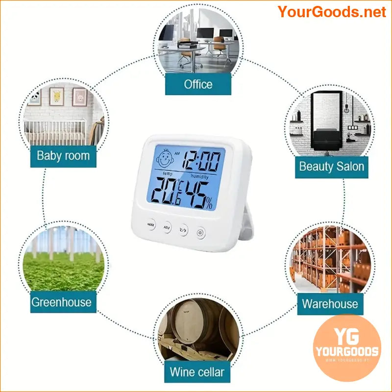 Digital LCD Thermometer Hygrometer with Backlight - YourGoods Online Shop