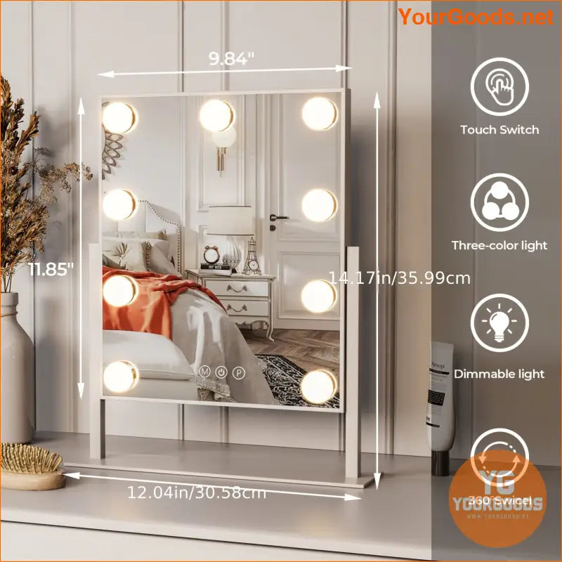 10 Bulb Dimmable LED Vanity Mirror Lights USB Adjustable Brightness - YourGoods Online Shop