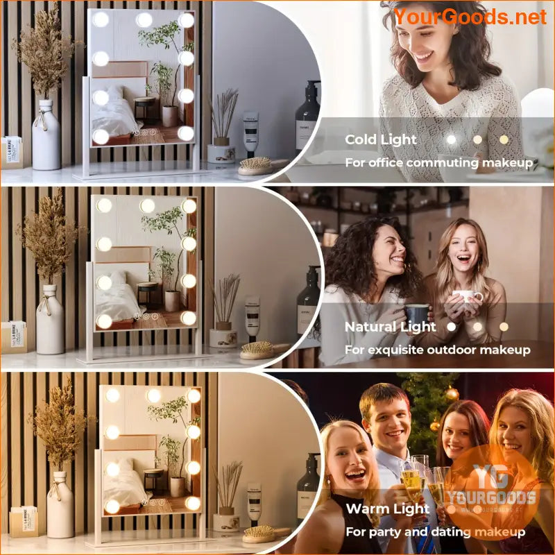 10 Bulb Dimmable LED Vanity Mirror Lights USB Adjustable Brightness - YourGoods Online Shop