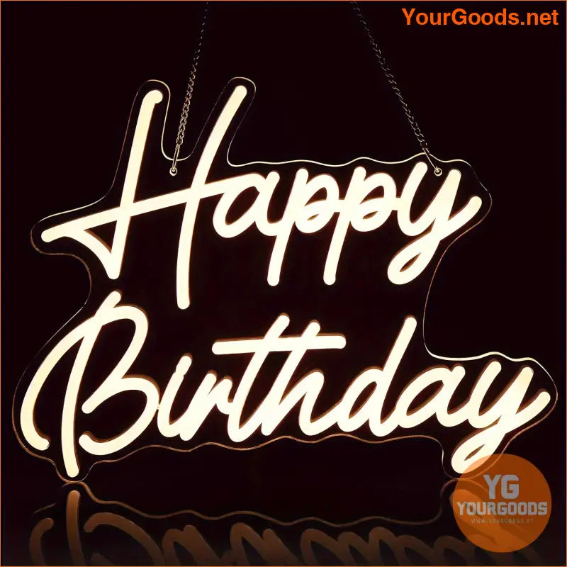 Dimmable Neon Happy Birthday Sign Perfect Party Decor - YourGoods Online Shop