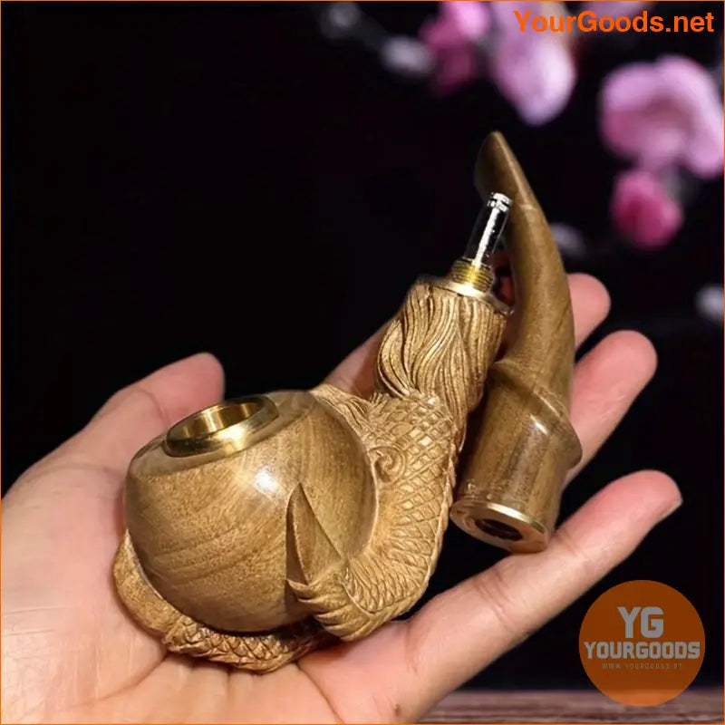 Dragon Claw Red Sandalwood Tobacco Pipe Handmade Gift - YourGoods Online Shop