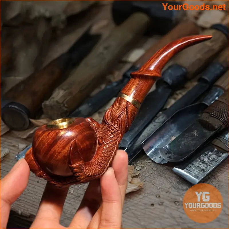 Dragon Claw Red Sandalwood Tobacco Pipe Handmade Gift - YourGoods Online Shop