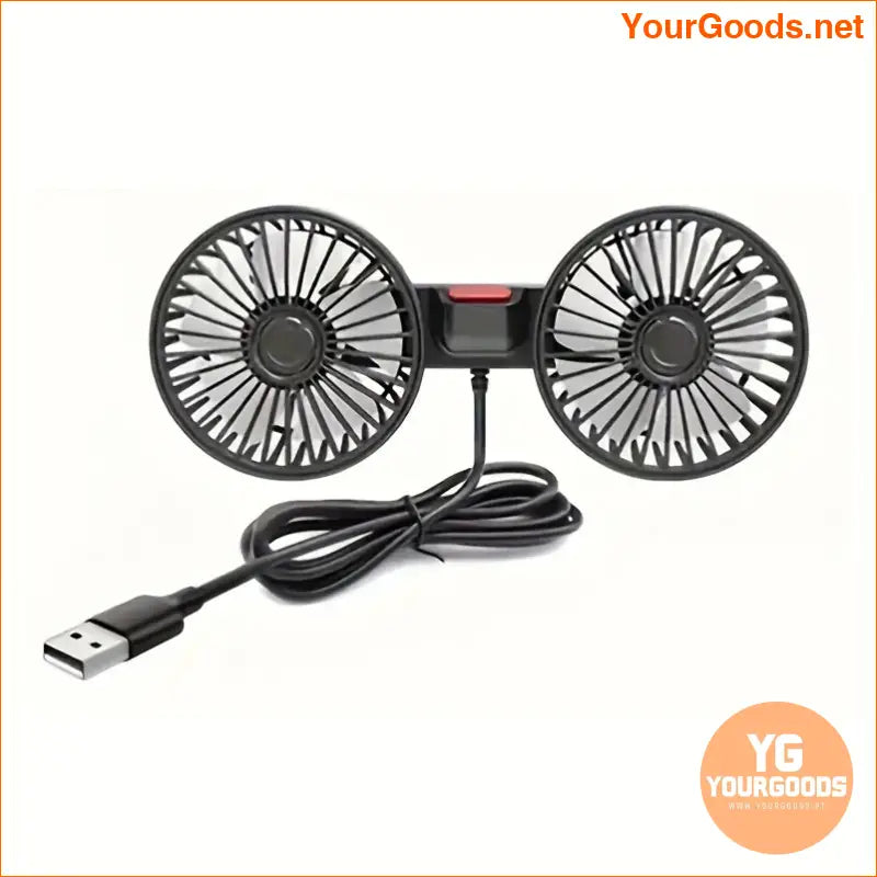 DualHead Rotatable Car Fan Powerful Quiet - YourGoods Online Shop