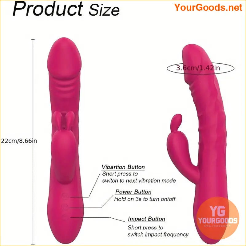 DualMotor Thrusting Rabbit Vibrator with Multiple Modes - YourGoods Online Shop