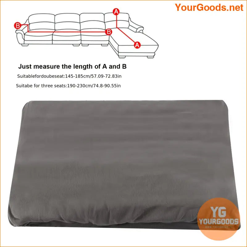 Durable StainResistant Gray LShaped Sofa Cover - YourGoods Online Shop