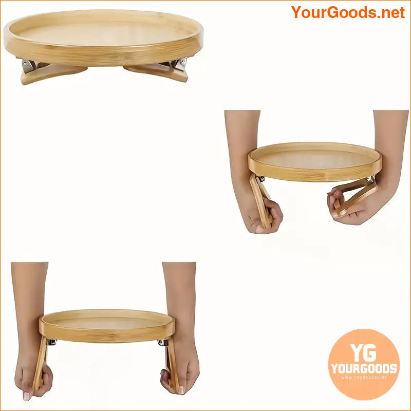 Durable Wooden Foldable Sofa Armrest Tray Space Saving Solution - YourGoods Online Shop