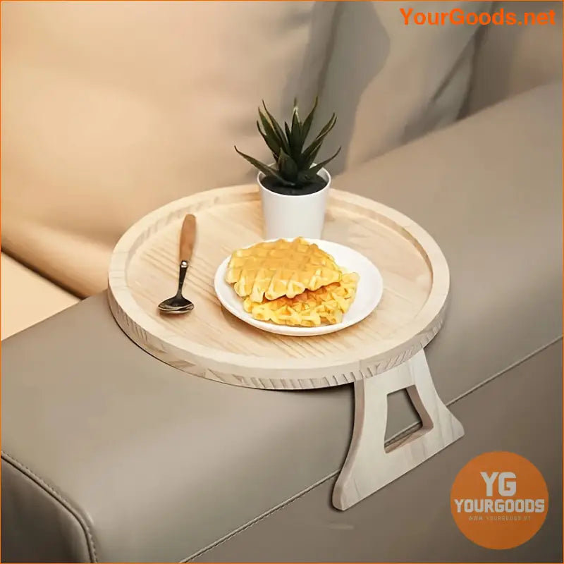 Durable Wooden Foldable Sofa Armrest Tray Space Saving Solution - YourGoods Online Shop