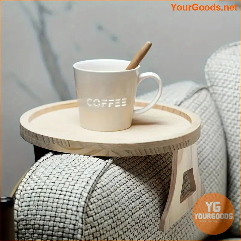 Durable Wooden Foldable Sofa Armrest Tray Space Saving Solution - YourGoods Online Shop