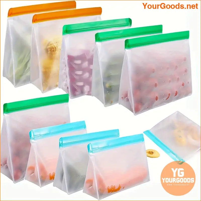 Eco Friendly Leak Proof Silicone Food Storage Bags Set - YourGoods Online Shop