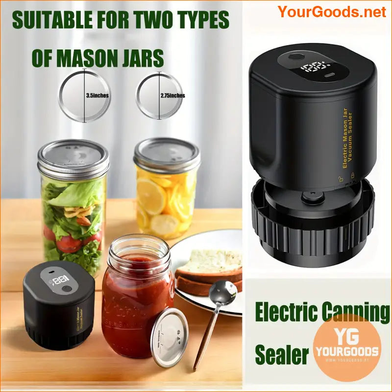 Effortless Electric Mason Jar Vacuum Sealer Kit - YourGoods Online Shop