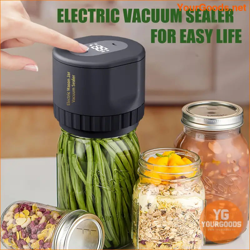 Effortless Electric Mason Jar Vacuum Sealer Kit - YourGoods Online Shop