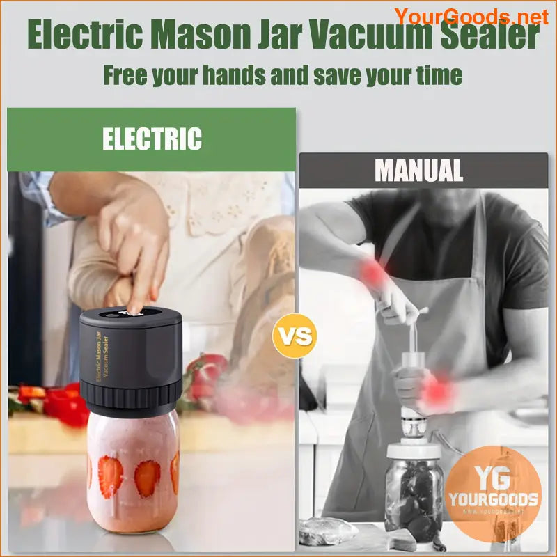 Effortless Electric Mason Jar Vacuum Sealer Kit - YourGoods Online Shop