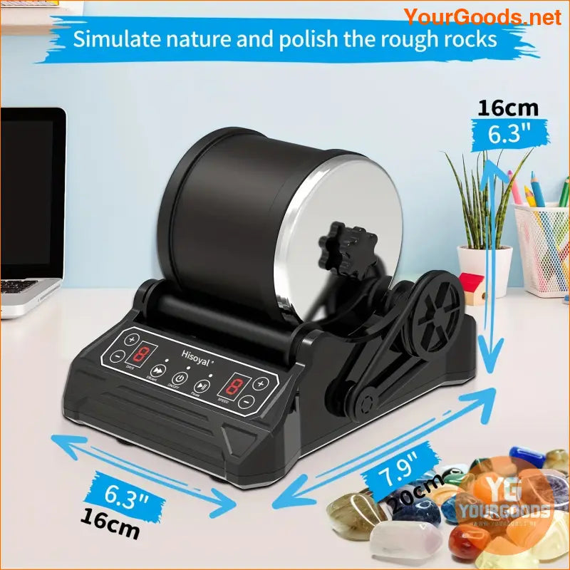 Electric Rock Polisher Turn Rough Stones into Gemstones - YourGoods Online Shop