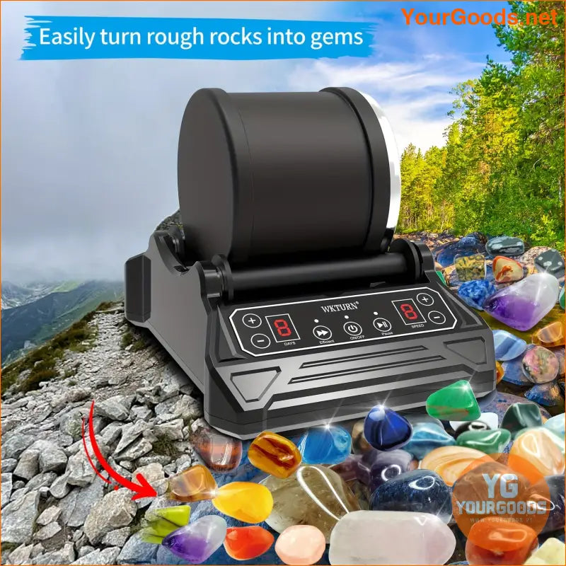 Electric Rock Polisher Turn Rough Stones into Gemstones - YourGoods Online Shop