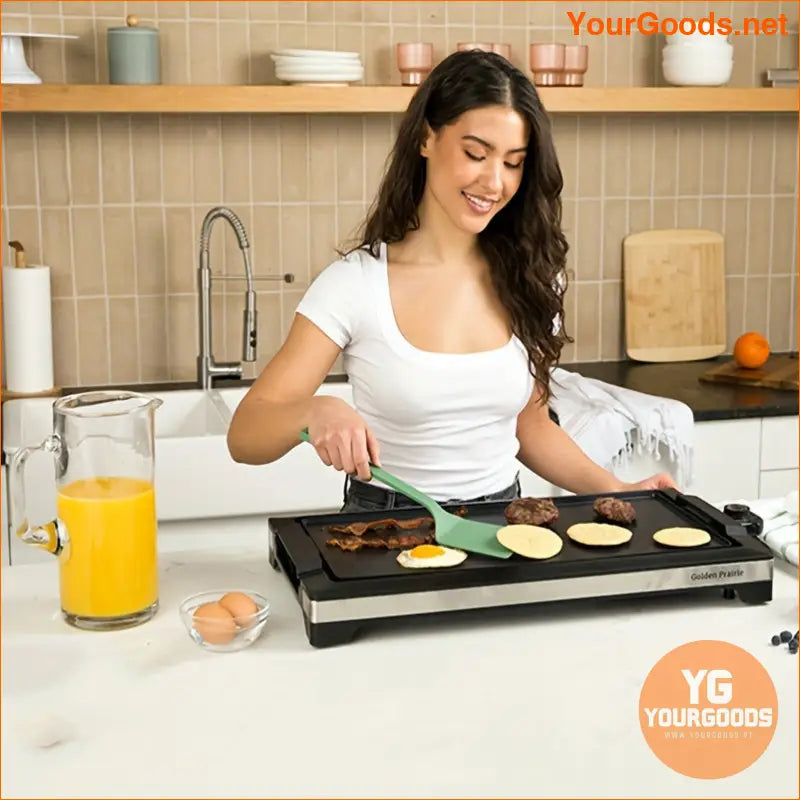 Electric Smokeless Indoor Griddle with Fast Heating Large Nonstick Cooking Plate - YourGoods Online Shop