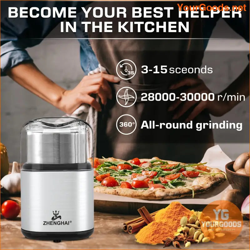 Electric Spice Grinder 200W Easy OnOff 28oz