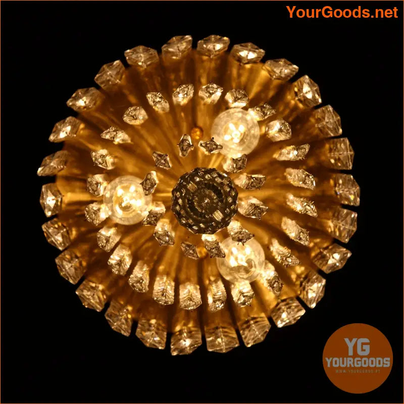 Elegant 3 Light Golden Crystal Mini Chandelier - YourGoods Online Shop