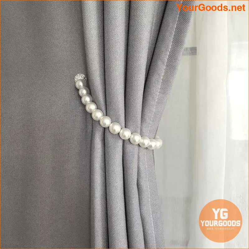 Elegant Faux Pearl Magnetic Curtain Tiebacks Set of 2 - YourGoods Online Shop