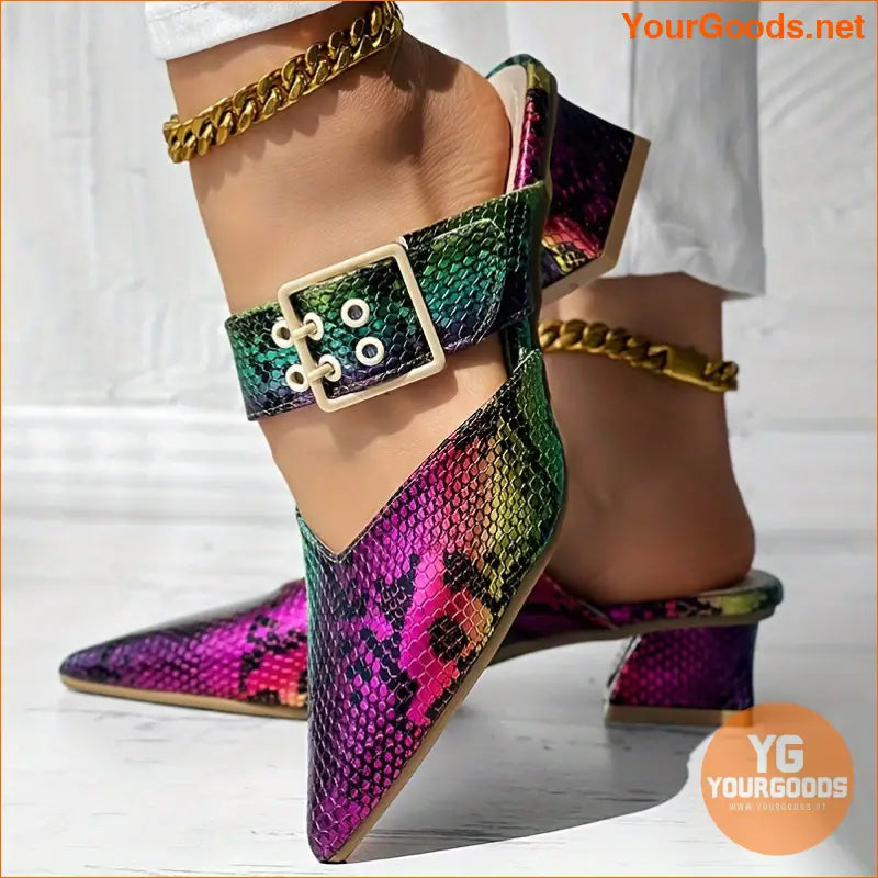 Elegant Mary Jane Point Toe Block Heels - YourGoods Online Shop