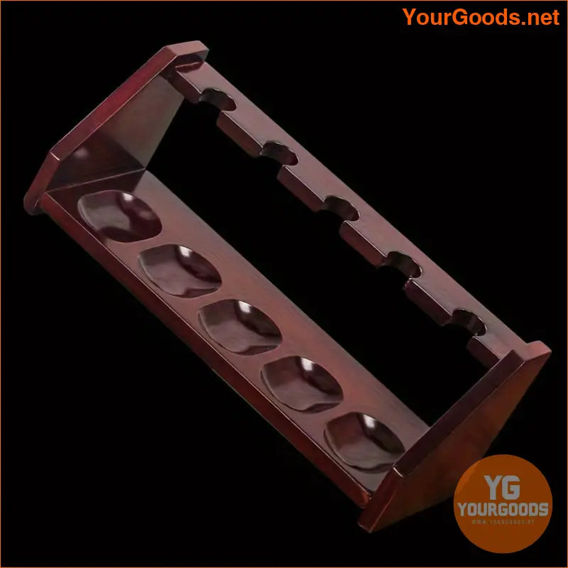 Elegant Rosewood Pipe Rack for 5 Pipes - YourGoods Online Shop