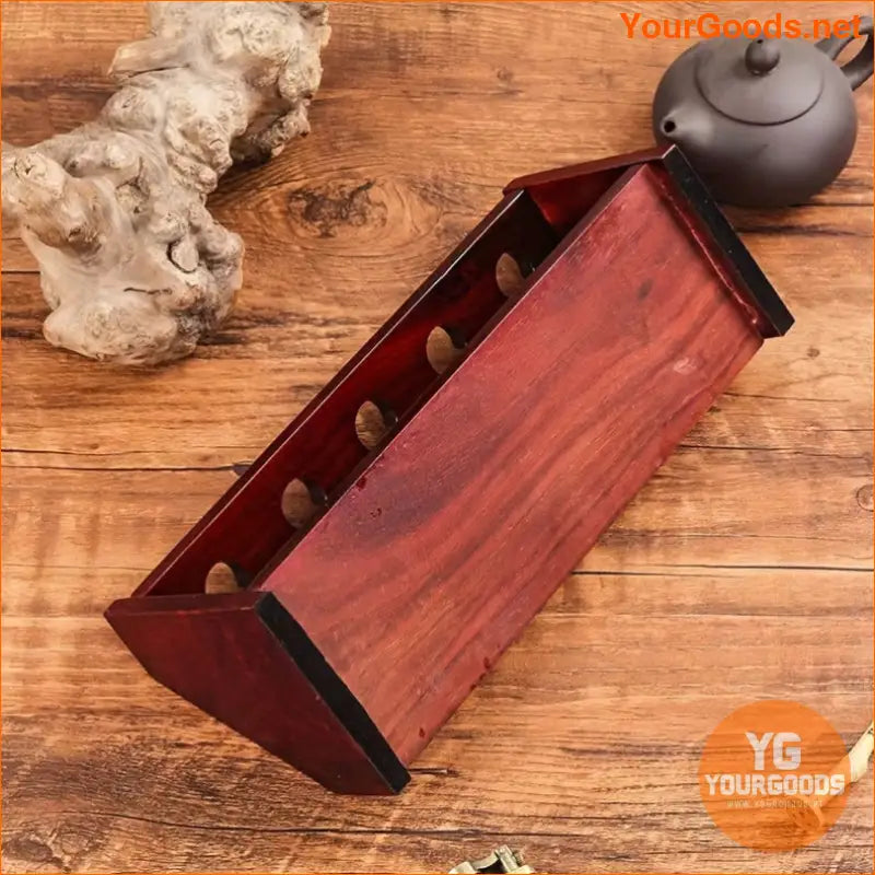 Elegant Rosewood Pipe Rack for 5 Pipes - YourGoods Online Shop