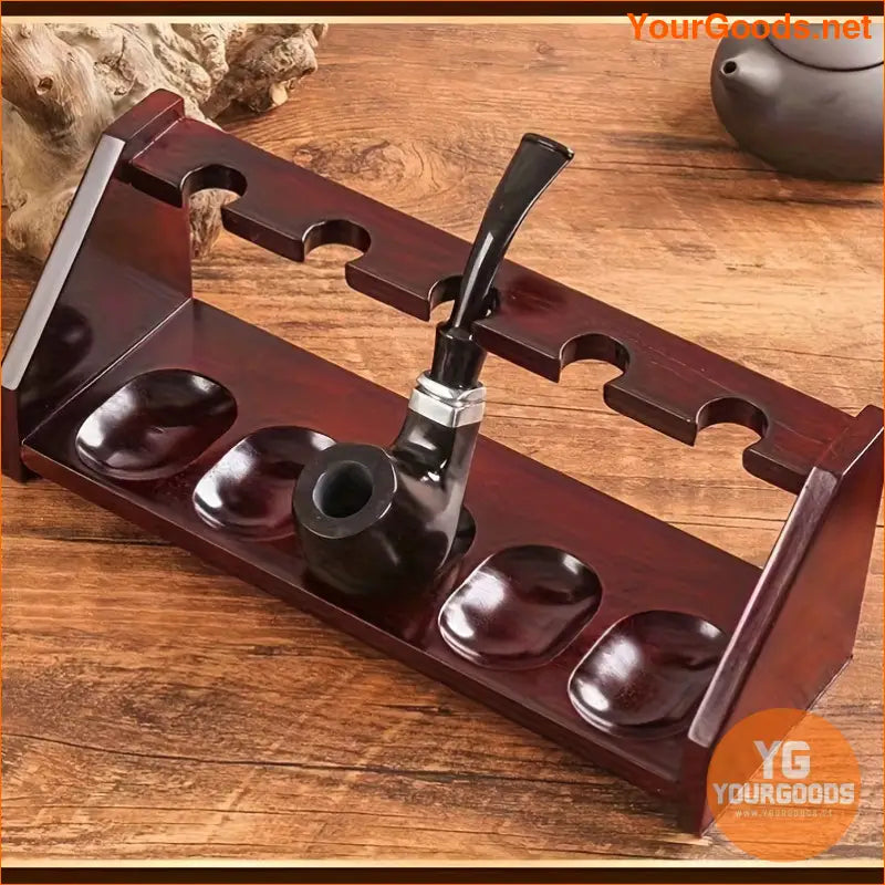 Elegant Rosewood Pipe Rack for 5 Pipes - YourGoods Online Shop