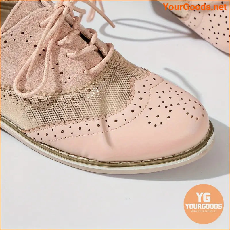 Elegant Round Toe Patchwork Oxfords Womens Casual Comfort Shoes - YourGoods Online Shop