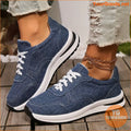 Elegant Women's Canvas Sneakers - Lightweight, Lace-Up Casual Shoes in Solid Colors with Comfortable PVC Sole - YourGoods Online Shop