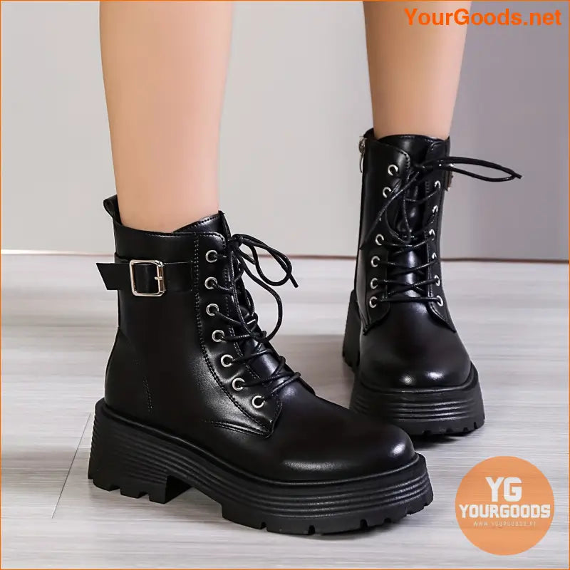 Elegant Womens MidHeel Ankle Boots Versatile Stylish - YourGoods Online Shop