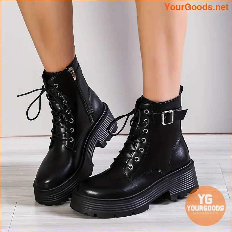 Elegant Womens MidHeel Ankle Boots Versatile Stylish - YourGoods Online Shop