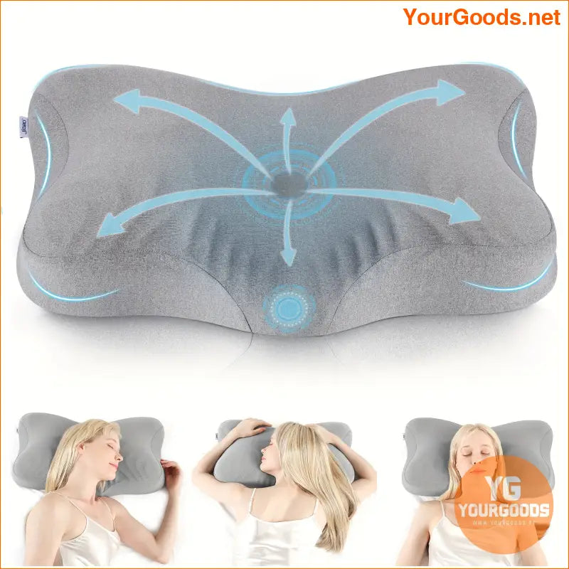 Ergonomic Memory Foam Cervical Neck Pillow for Pain Relief - YourGoods Online Shop