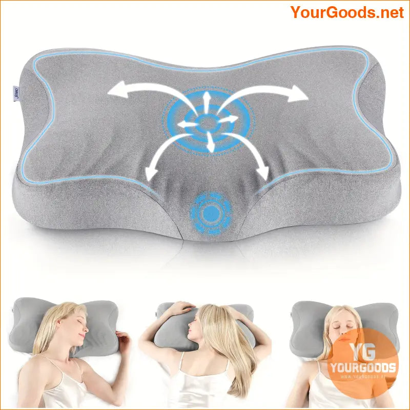 Ergonomic Memory Foam Cervical Neck Pillow for Pain Relief - YourGoods Online Shop