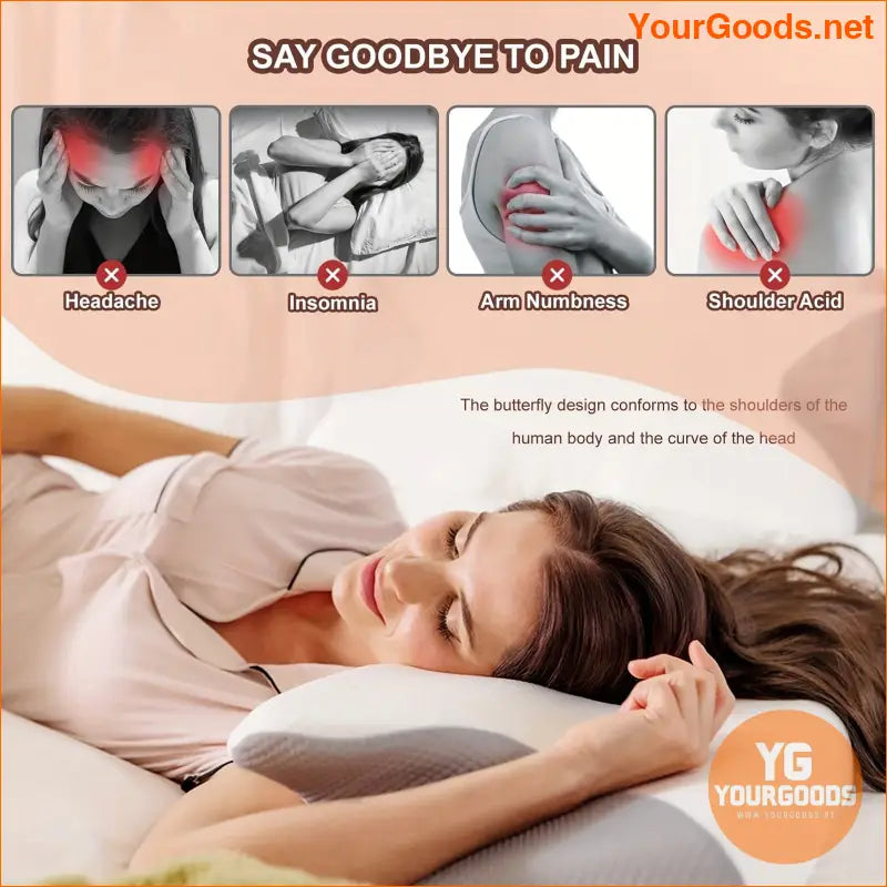 Ergonomic Memory Foam Cervical Pillow for All Sleepers - YourGoods Online Shop