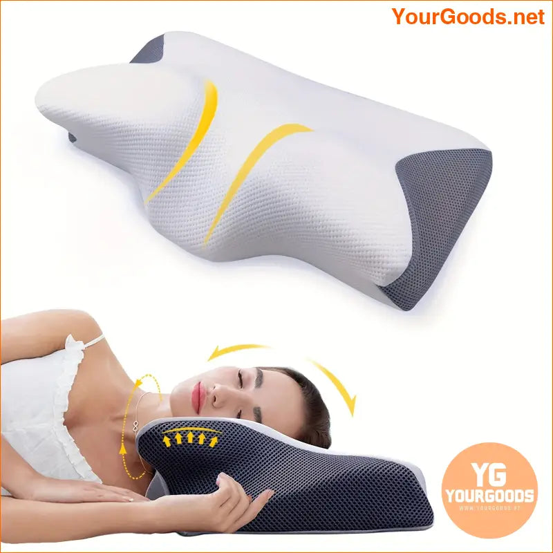 Ergonomic Memory Foam Cervical Pillow for All Sleepers - YourGoods Online Shop