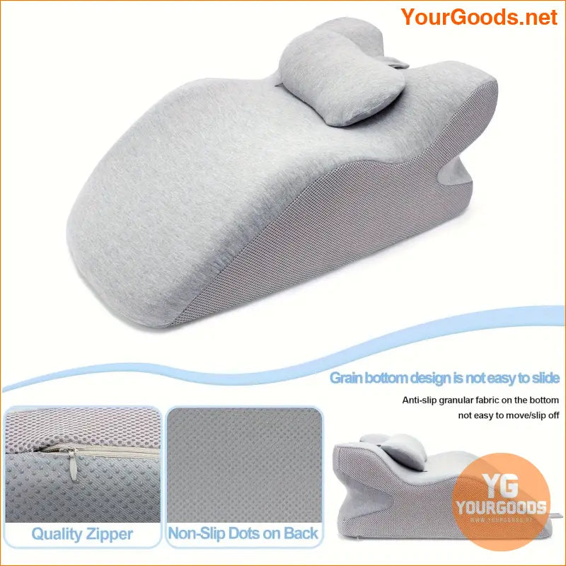 Ergonomic Memory Foam Wedge Pillow with Headrest - YourGoods Online Shop