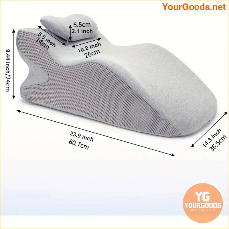 Ergonomic Memory Foam Wedge Pillow with Headrest - YourGoods Online Shop