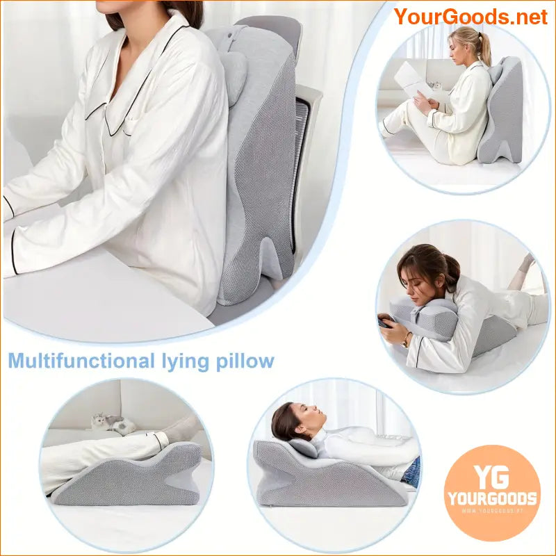 Ergonomic Memory Foam Wedge Pillow with Headrest - YourGoods Online Shop