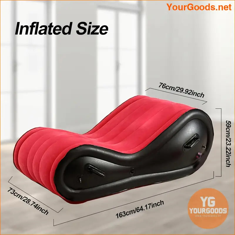 Ergonomic SCurve Inflatable BDSM Sofa with Cuff Kit - YourGoods Online Shop